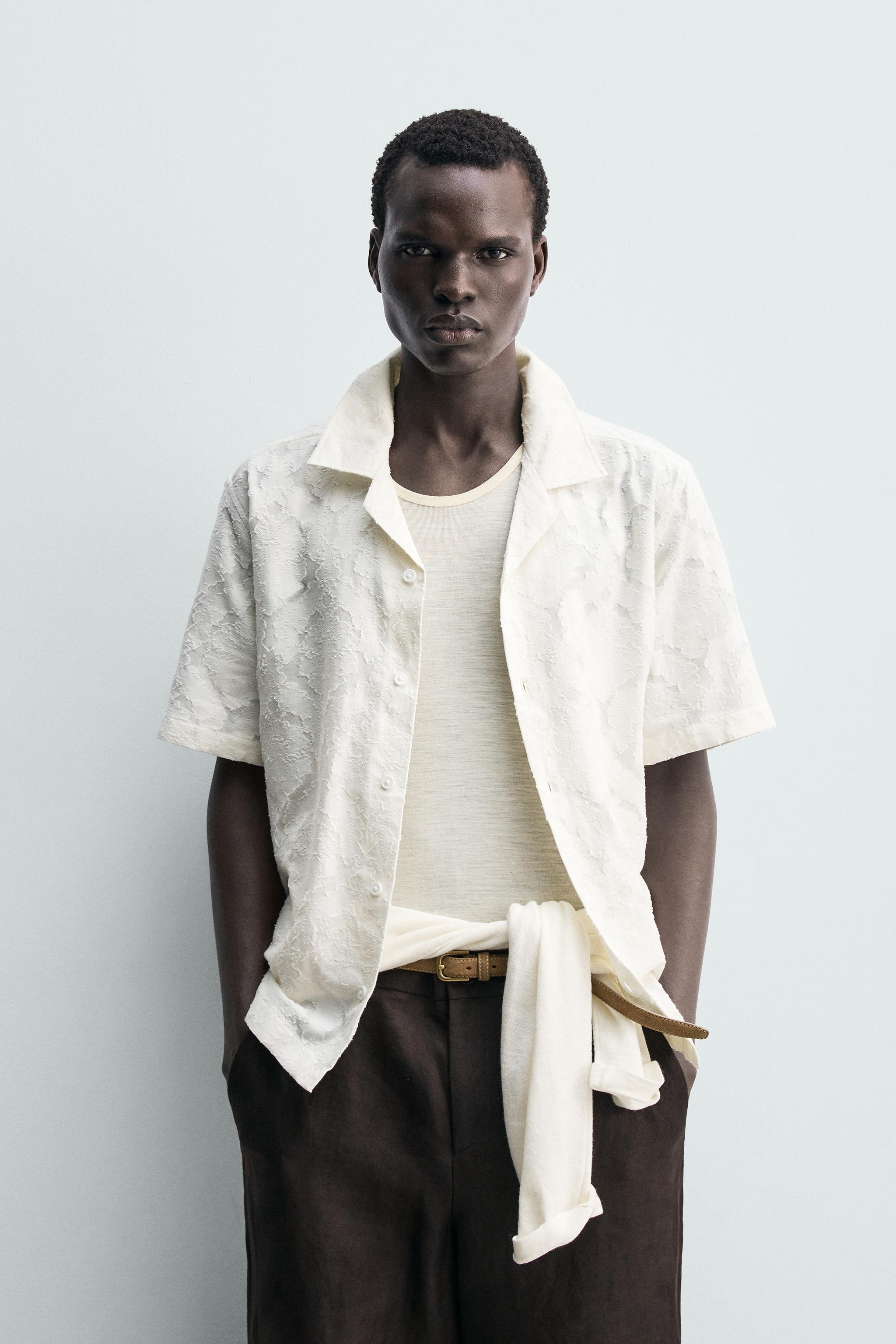 CHEMISE RELAXED FIT JACQUARD TEXTURÉ